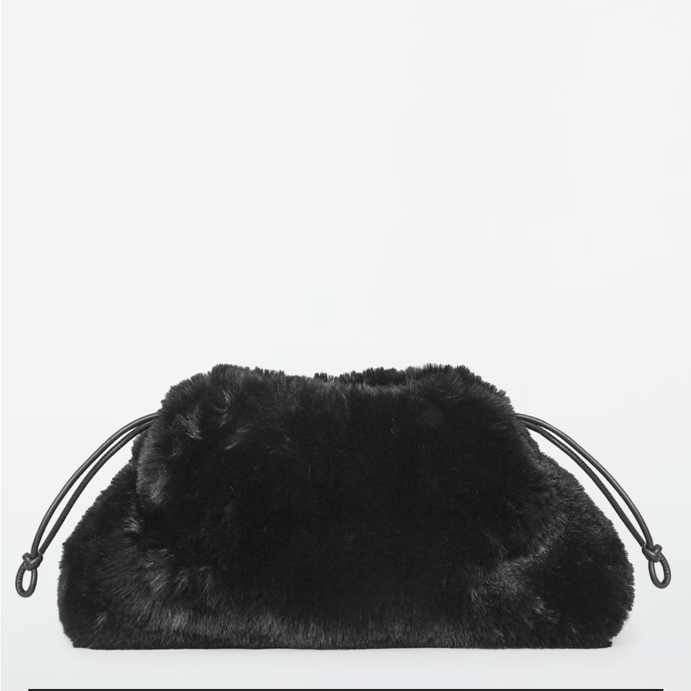 COS Cavatelli Clutch Bag - Faux Fur Effect